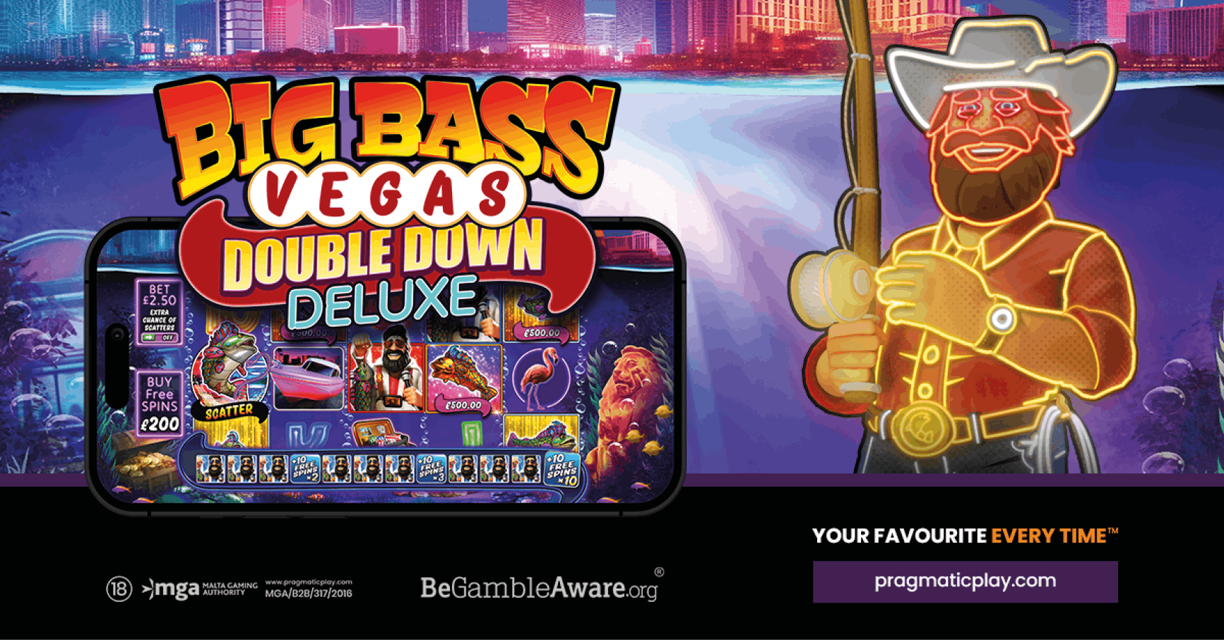 Big Bass Vegas — Hero-Banner auf SpyBet Casino